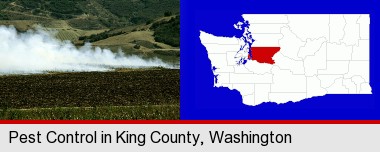 agricultural pest control; King County highlighted in red on a map