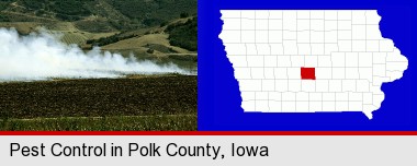 agricultural pest control; Polk County highlighted in red on a map