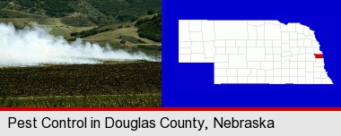 agricultural pest control; Douglas County highlighted in red on a map
