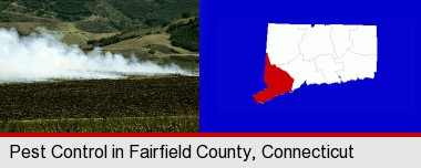 agricultural pest control; Fairfield County highlighted in red on a map