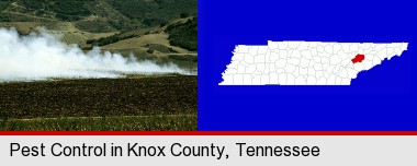 agricultural pest control; Knox County highlighted in red on a map