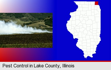 agricultural pest control; LaSalle County highlighted in red on a map