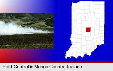 agricultural pest control; Marion County highlighted in red on a map