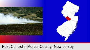 agricultural pest control; Mercer County highlighted in red on a map