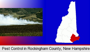 agricultural pest control; Rockingham County highlighted in red on a map