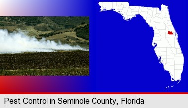 agricultural pest control; Seminole County highlighted in red on a map