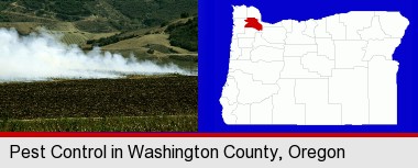 agricultural pest control; Washington County highlighted in red on a map